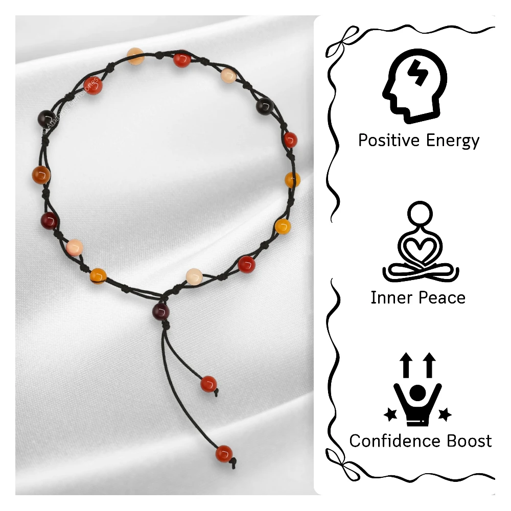 Mookaite Anklet (Hand Knotted)