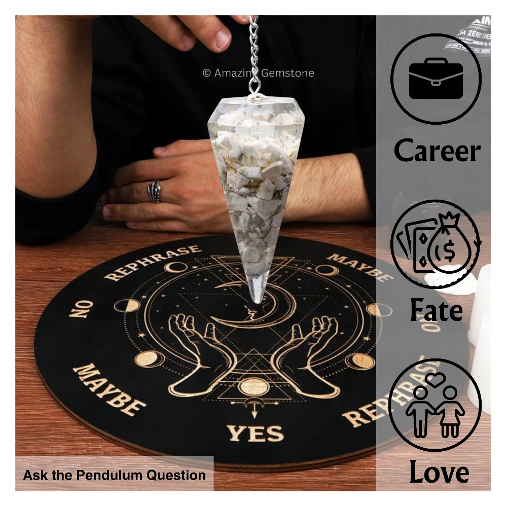 Howlite Orgone Pendulum