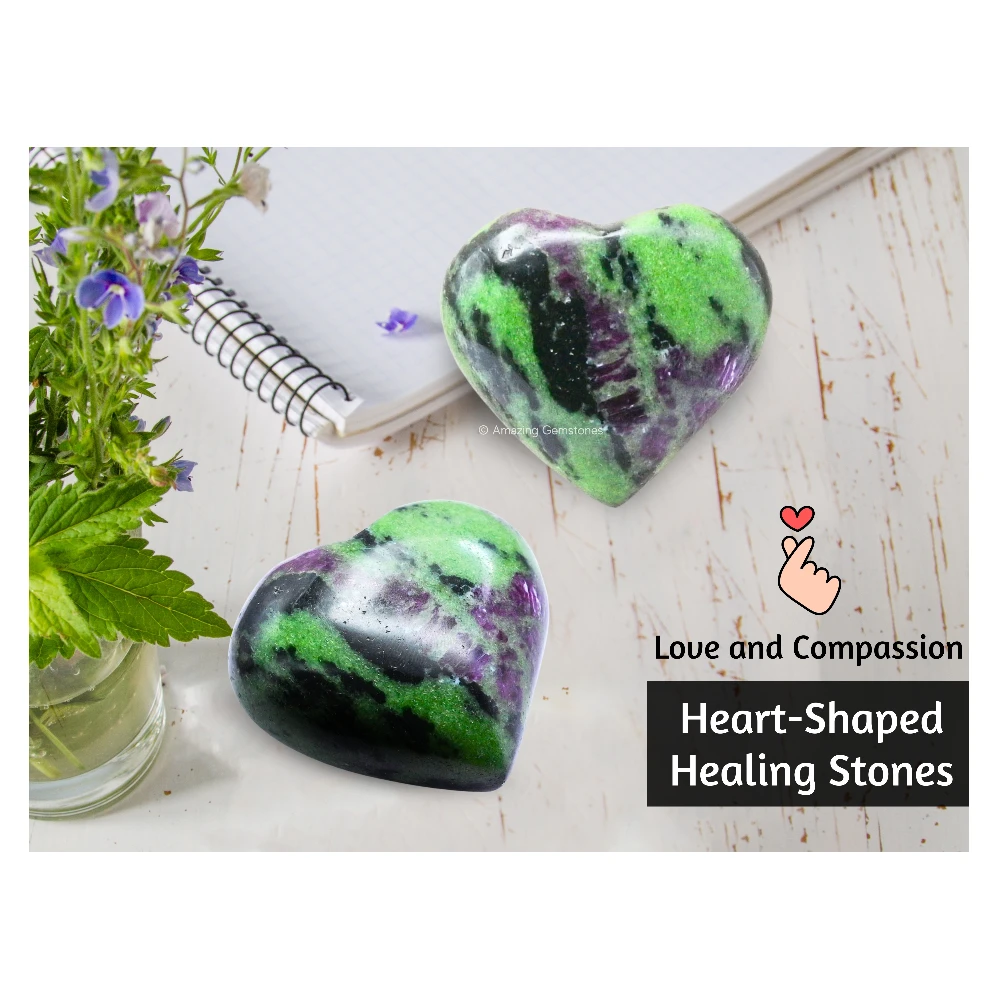 Ruby Zoisite Heart