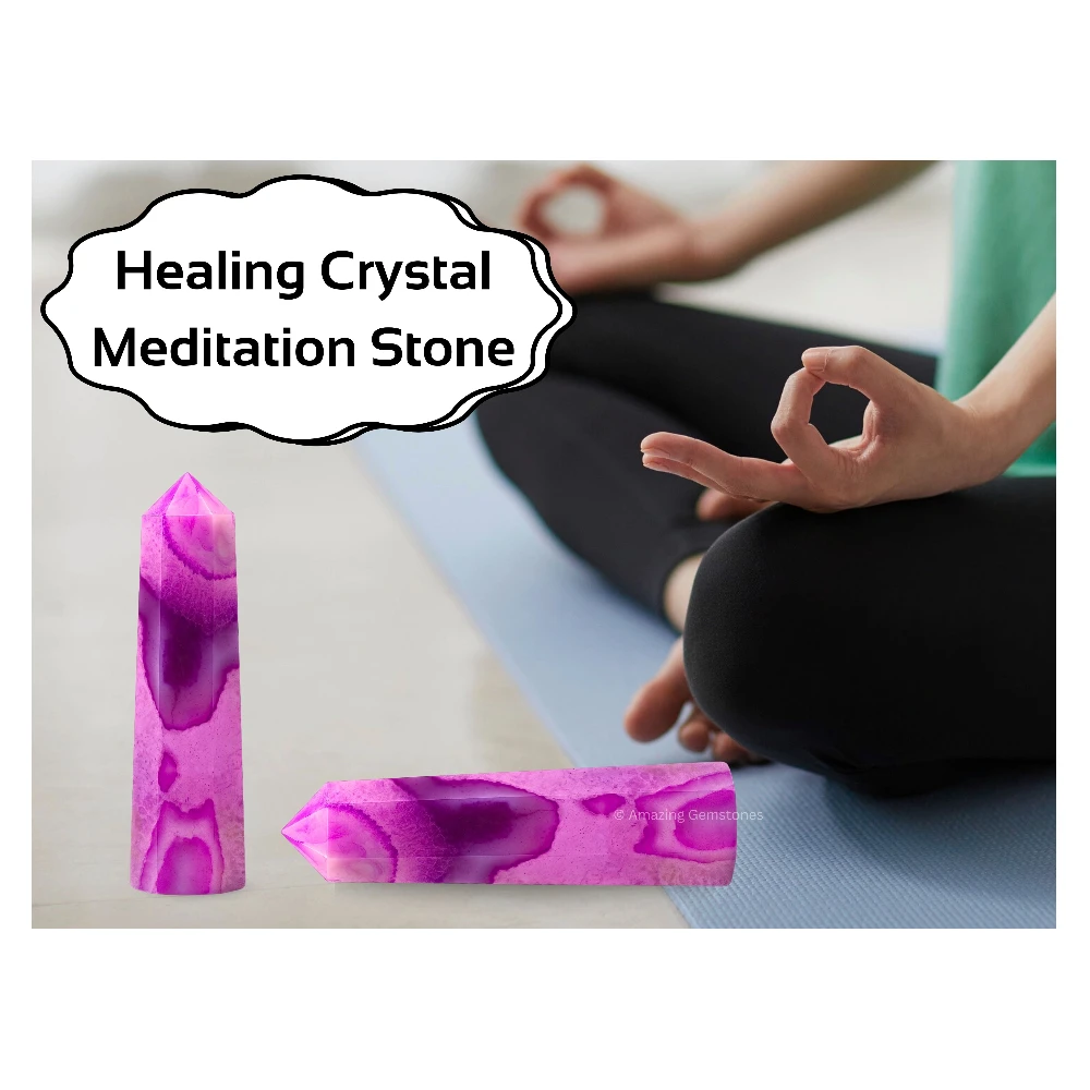 Pink Agate Crystal Tower (2" to 3" INCH)