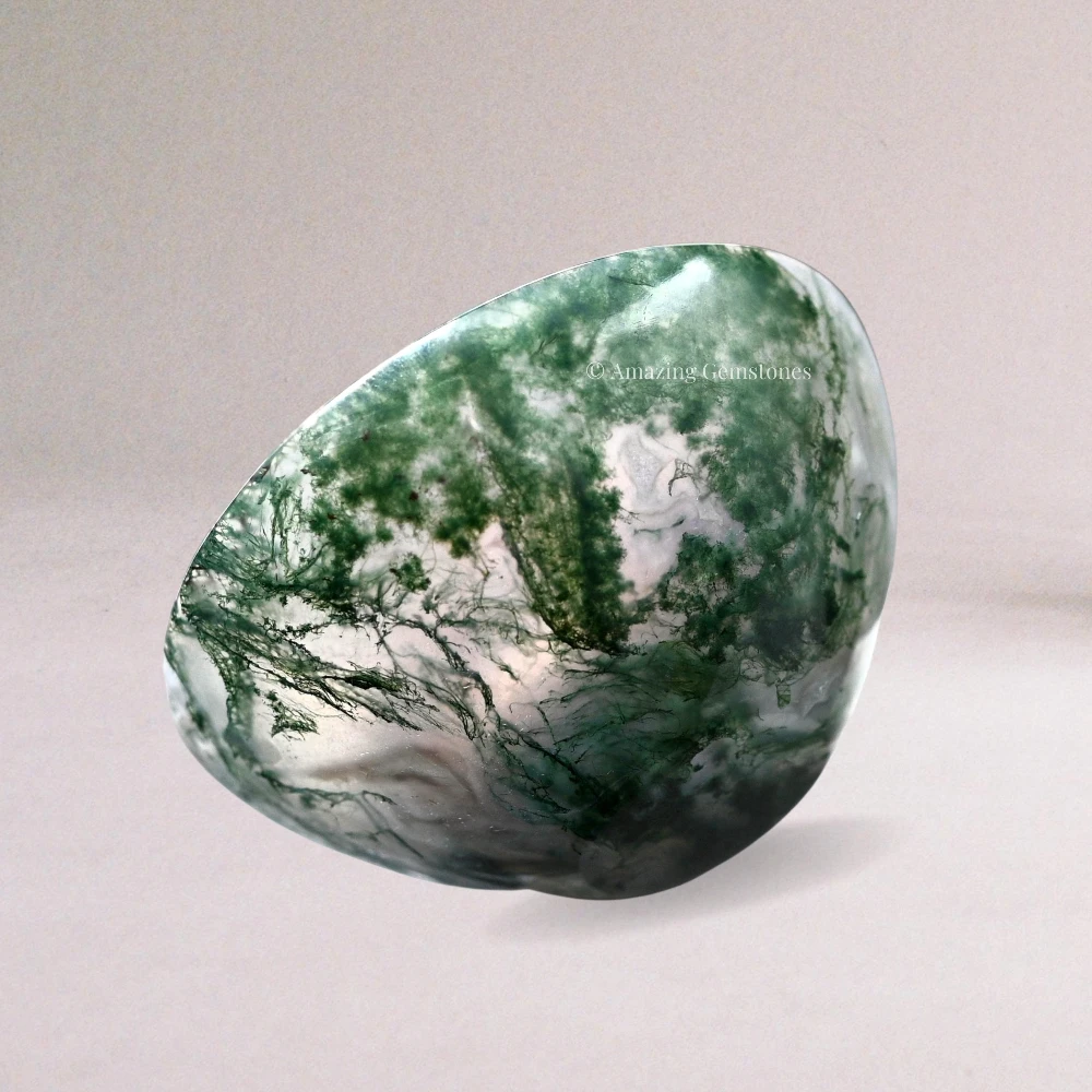 Moss Agate Crystal Bowl - 2 Inch