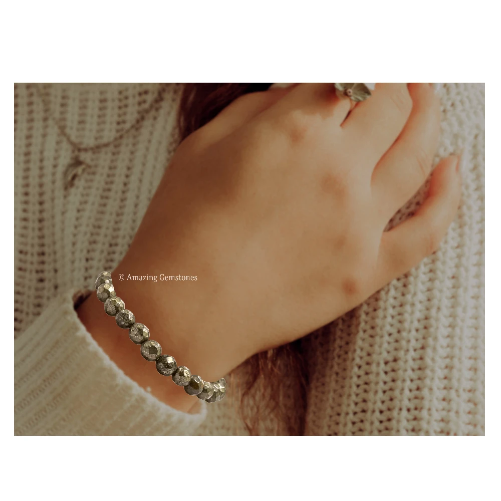 Pyrite Bracelet (Faceted-Adjustable)