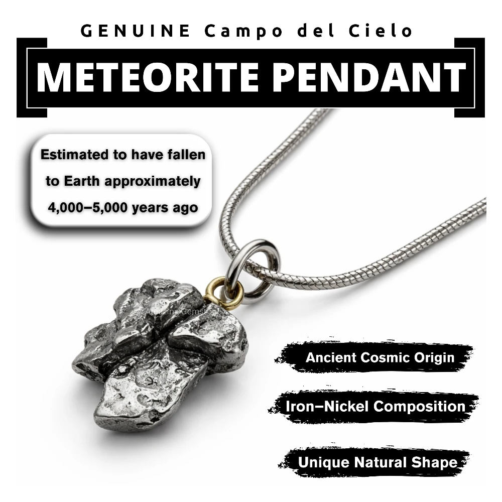 Authentic Campo del Cielo Meteorite Pendant