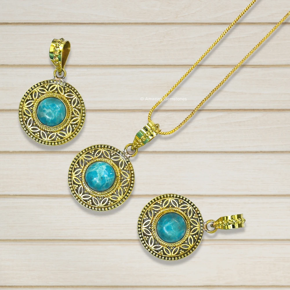 Turquoise Bead Necklace Premium