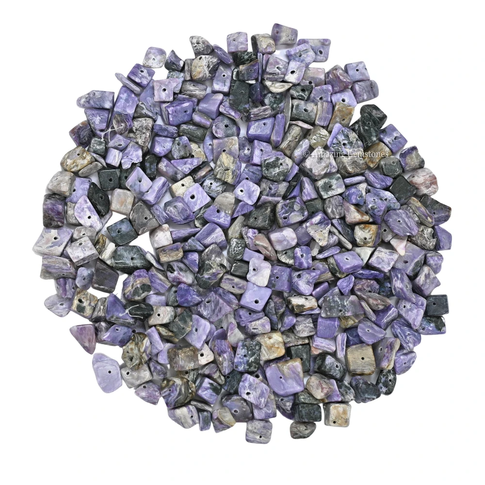 Charoite Chips - Pre Drilled