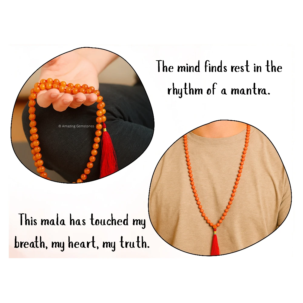 Red Aventurine Mala (Hand Knotted)