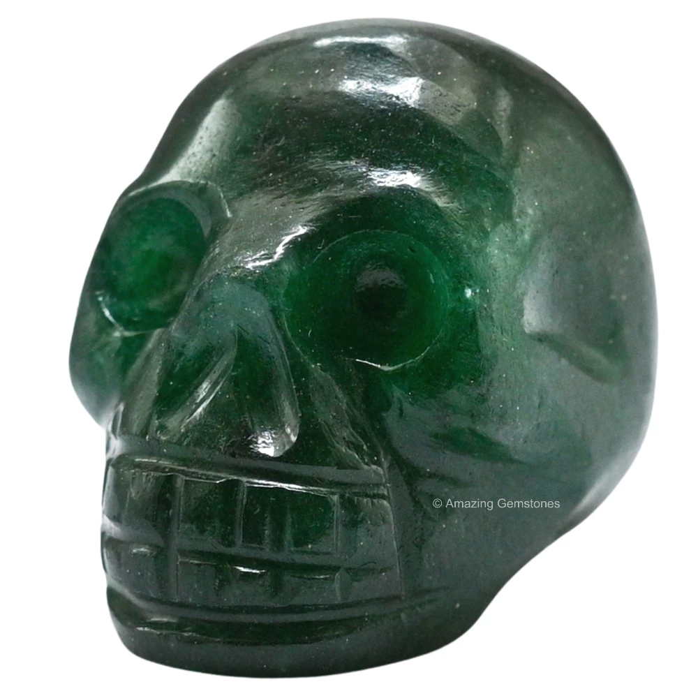 Dark Green Aventurine Skull