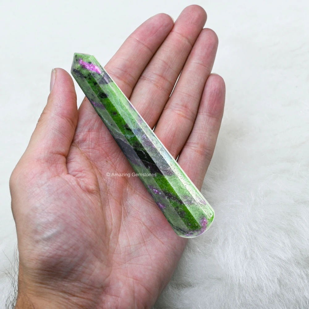 Ruby Zoisite Wand (Faceted)