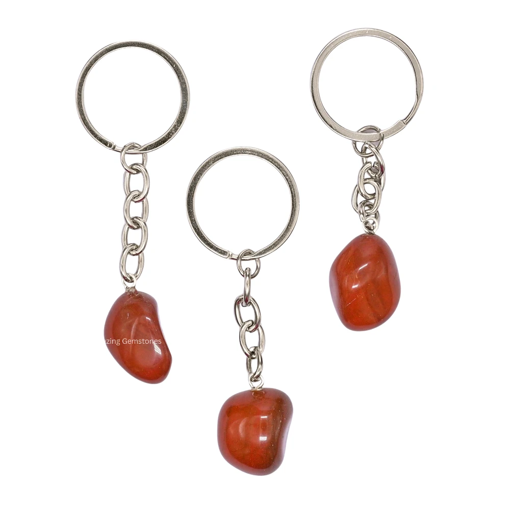 Red Jasper Keychain Keys Holder (Tumble)
