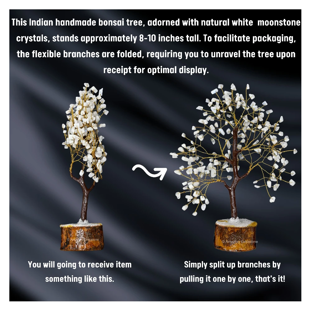 White Moonstone Tree (200 Beads)
