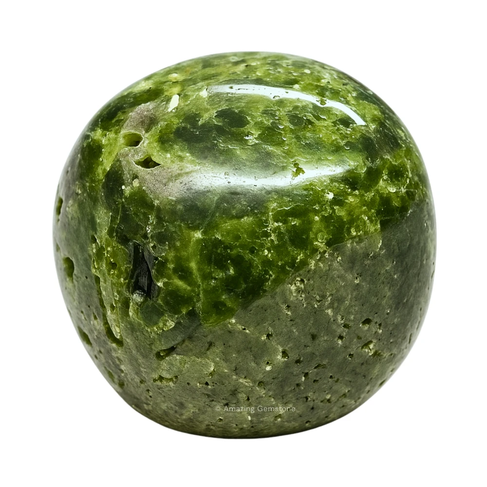 Tumbled Green Tourmaline with Matrix Stone Crystals (1000+ Carats)