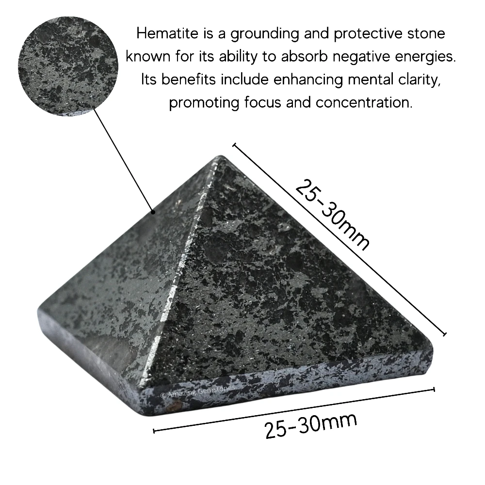 Hematite Pyramid (1 Inch)