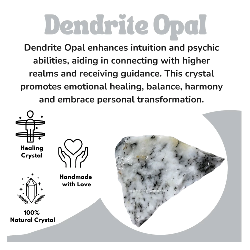 Dendrite Opal Raw Crystals (2 Pieces)