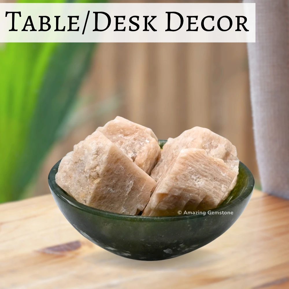 Cream Moonstone Raw Crystals (1 LB)