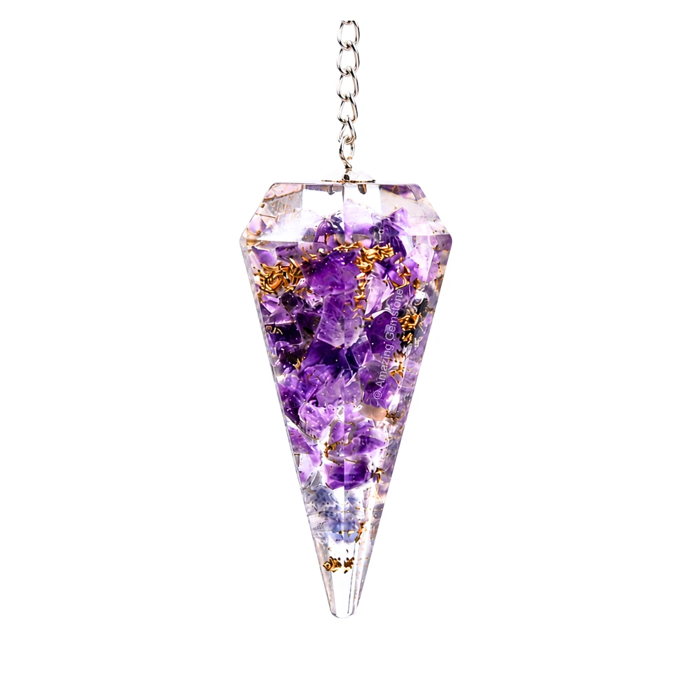 Amethyst Orgone Pendulum
