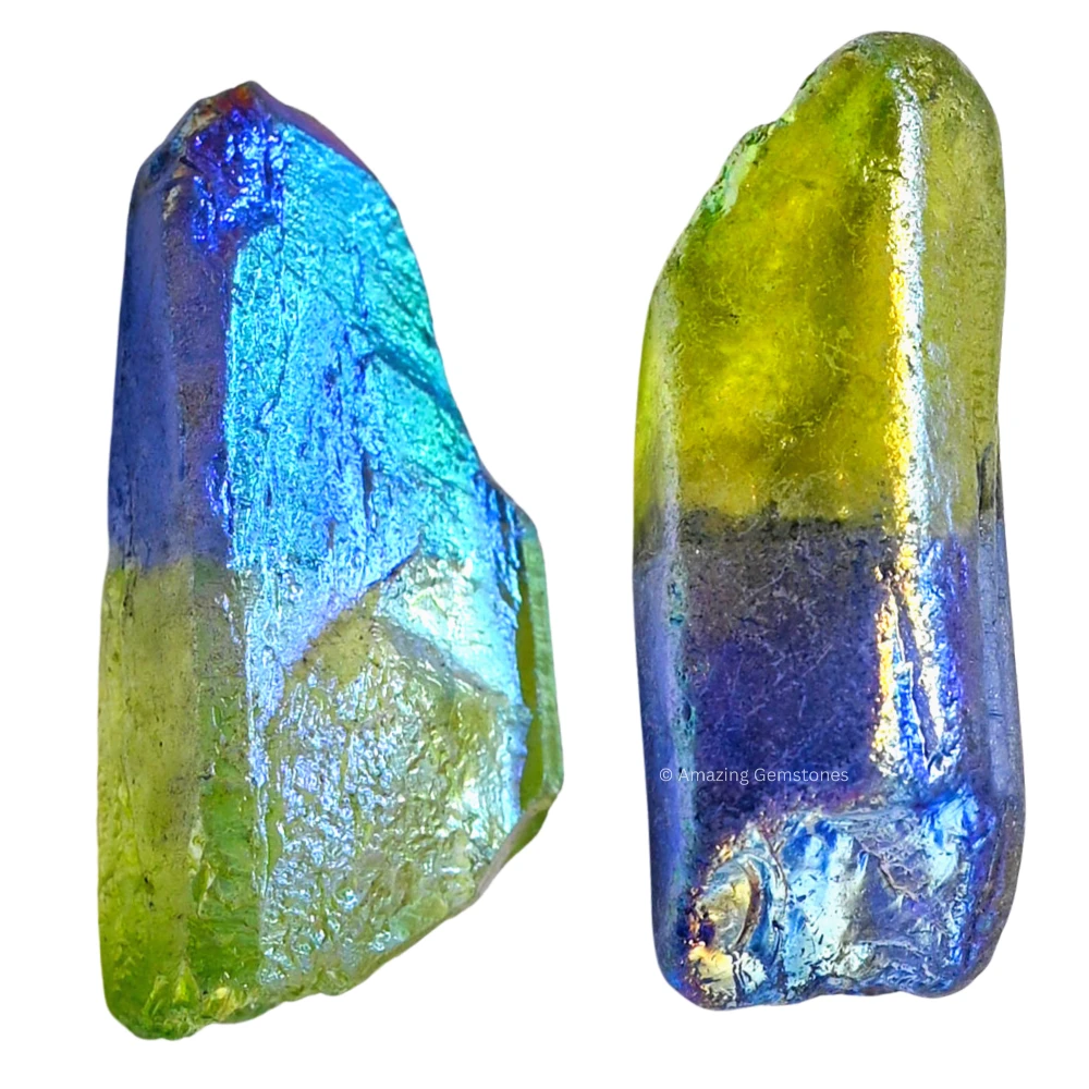 Apple Tanzine Aura Quartz Raw Crystal Points (1 LB)