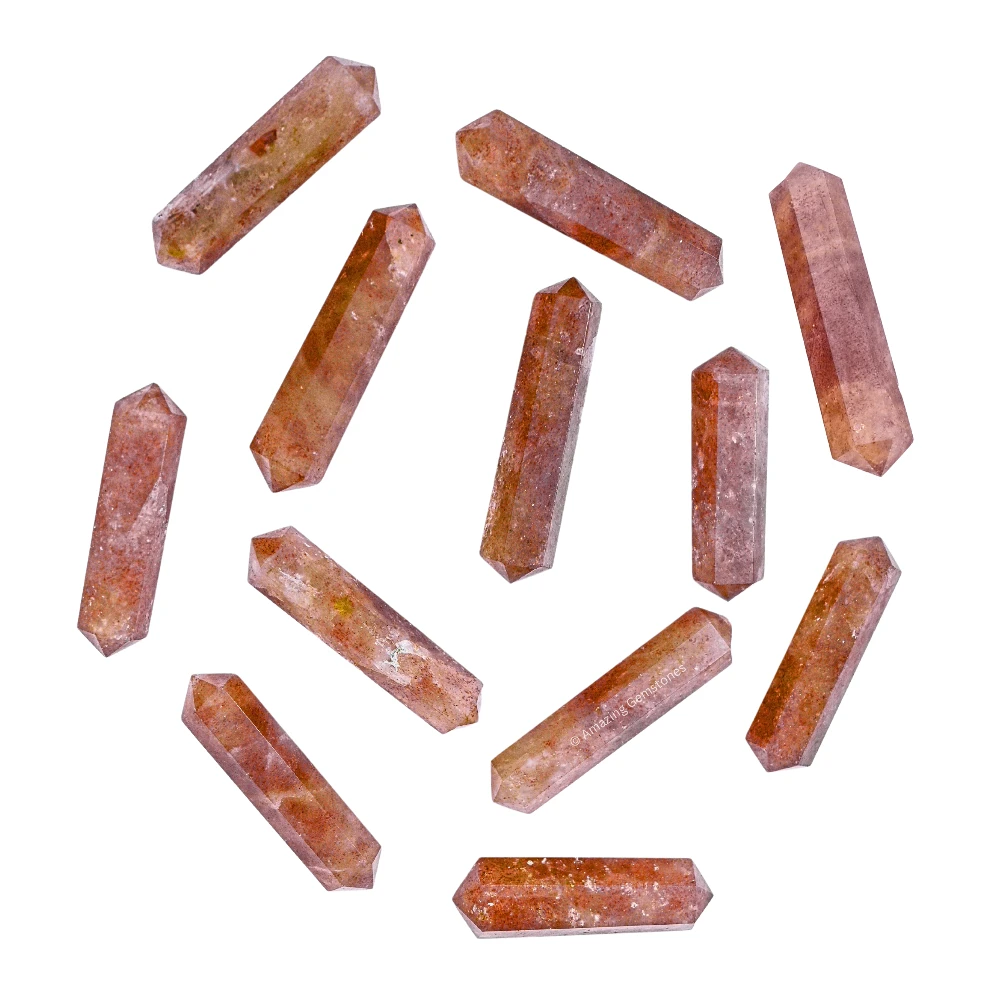Strawberry Quartz Pencil Points (Double Terminated)