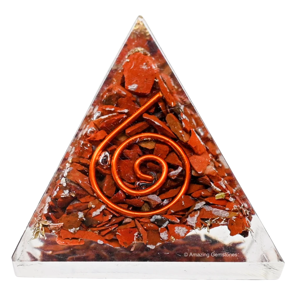 Red Jasper Orgone Pyramid - Mini