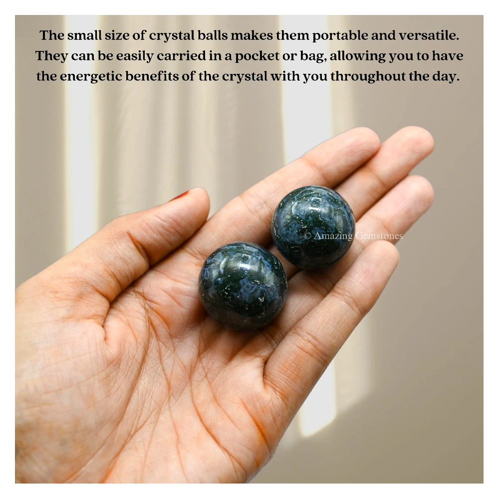 Moss Agate Sphere (1 Inch)