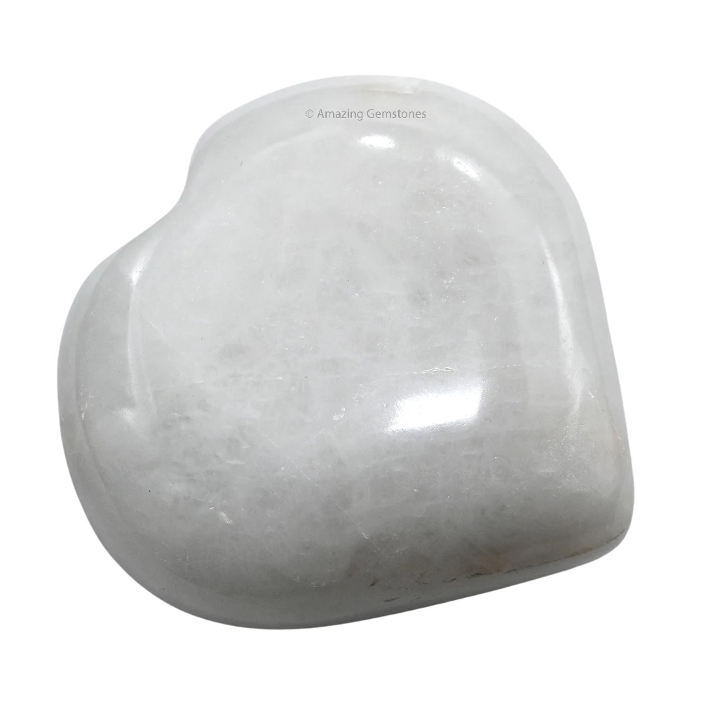 Snow White Quartz Heart