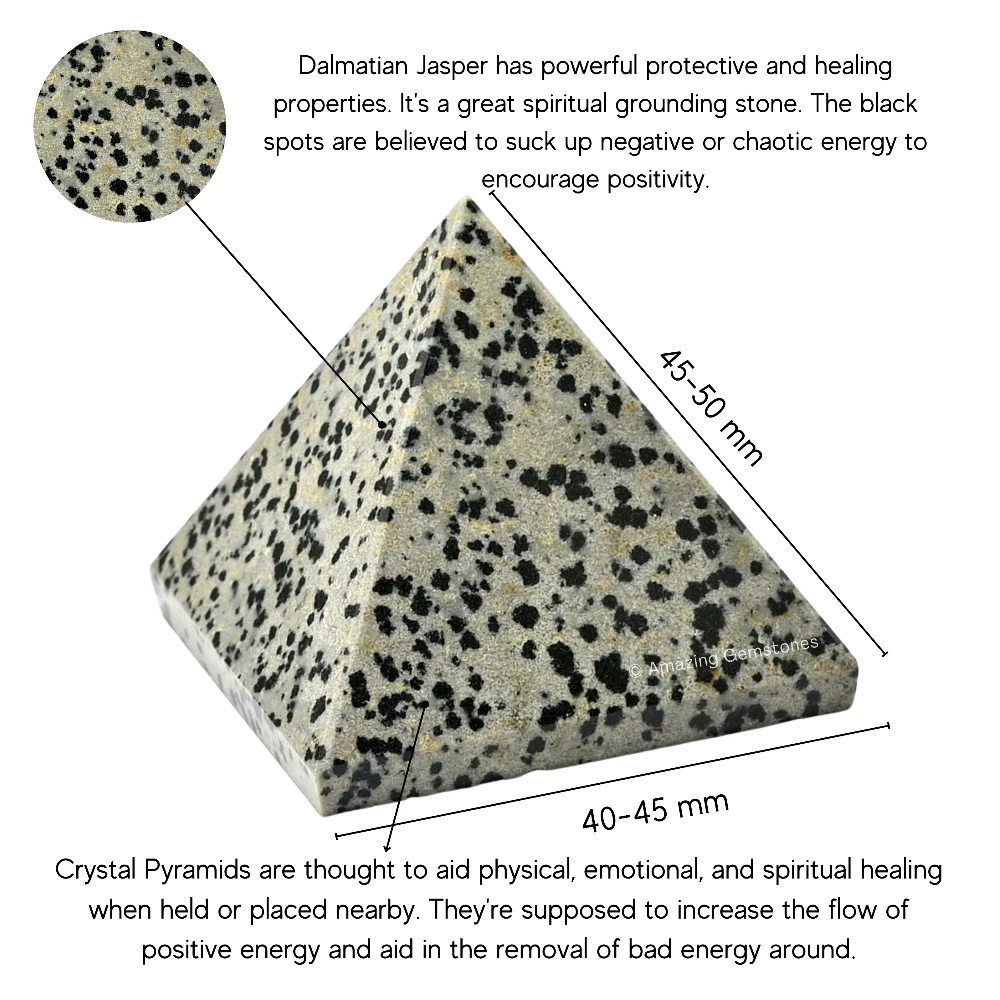 Dalmatian Jasper Pyramid (2 Inch)