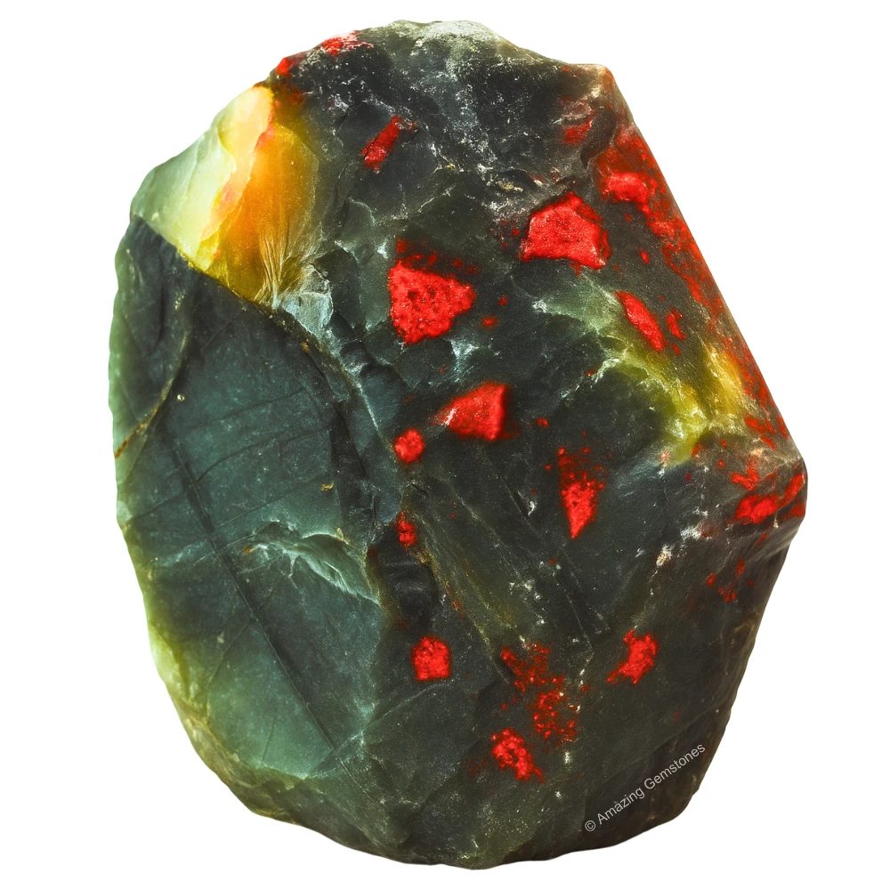 African Bloodstone Raw Crystals (2 Pieces)