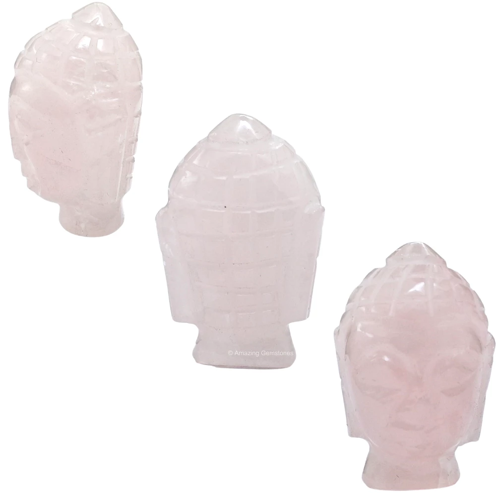 Rose Quartz Buddha Head
