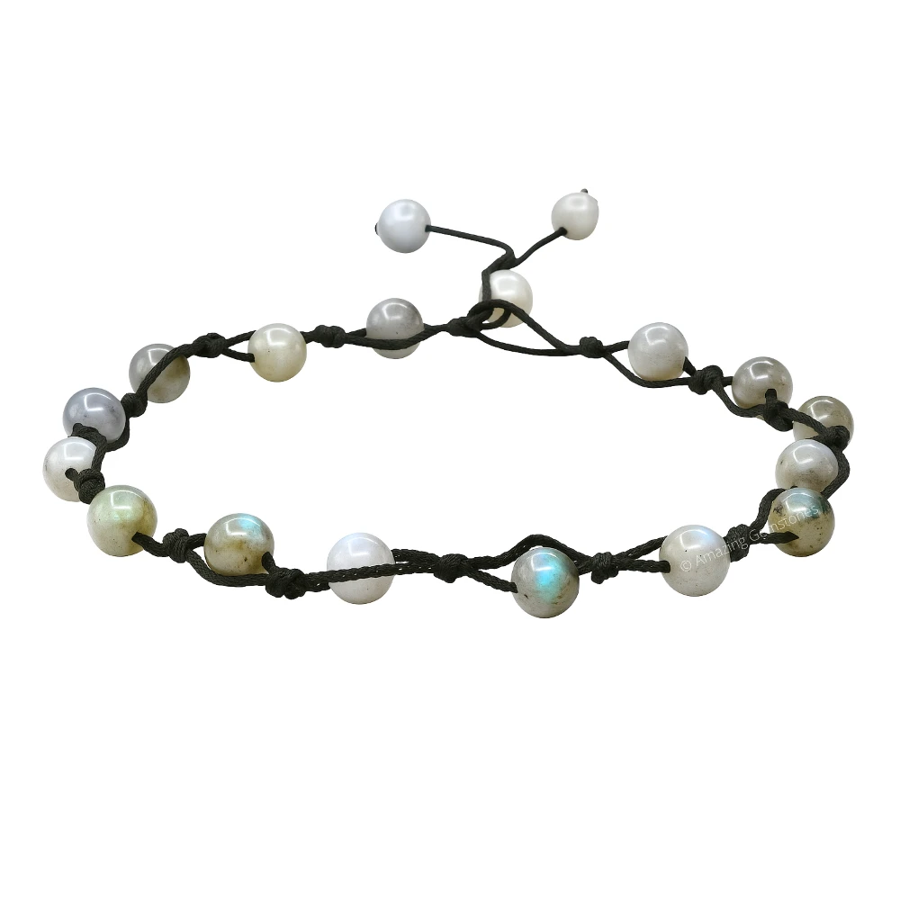 Labradorite Anklet (Hand Knotted)