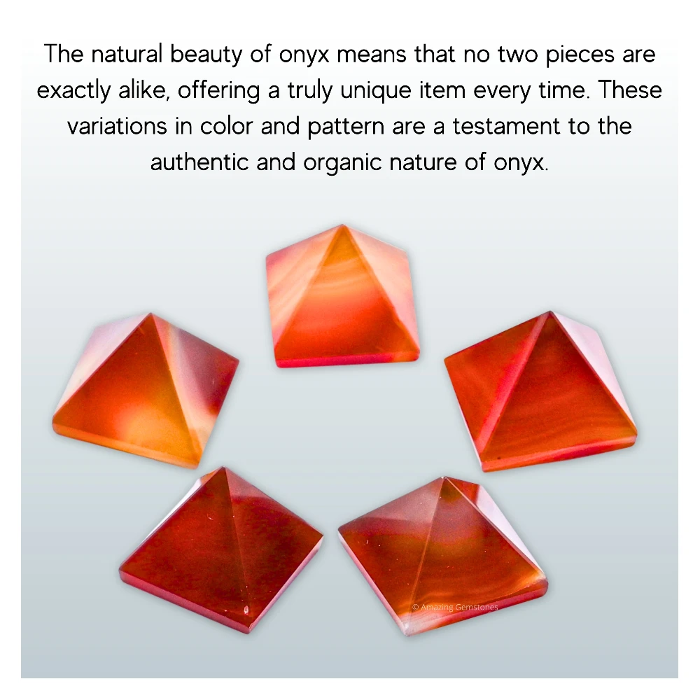 Carnelian Onyx Pyramid (1 Inch)