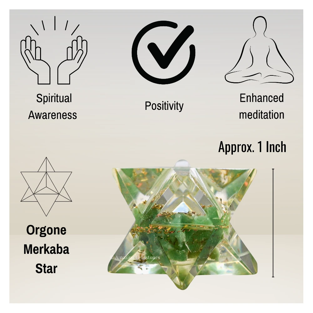 Green Aventurine Orgone Merkaba - 1 Inch