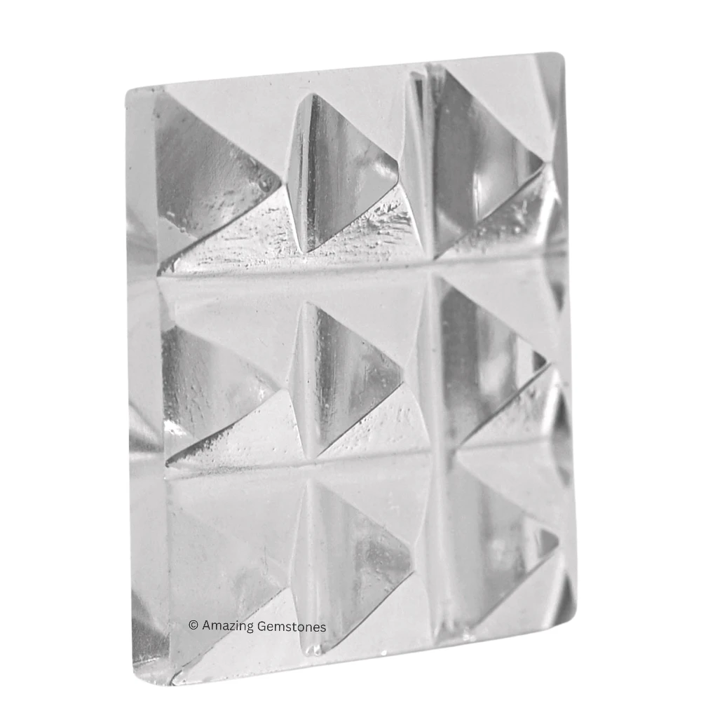 Clear Quartz (Premium) 9 Pyramid Plate