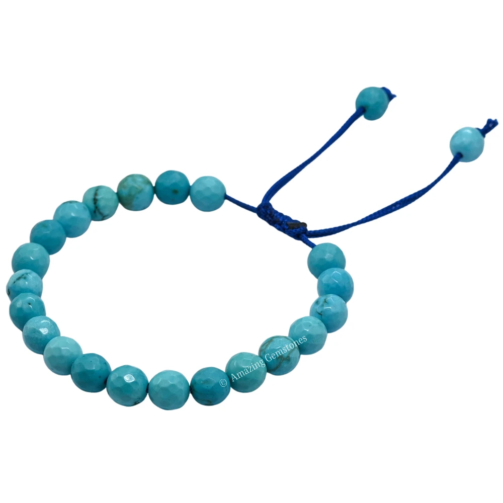 Turquoise Bracelet (Faceted-Adjustable)