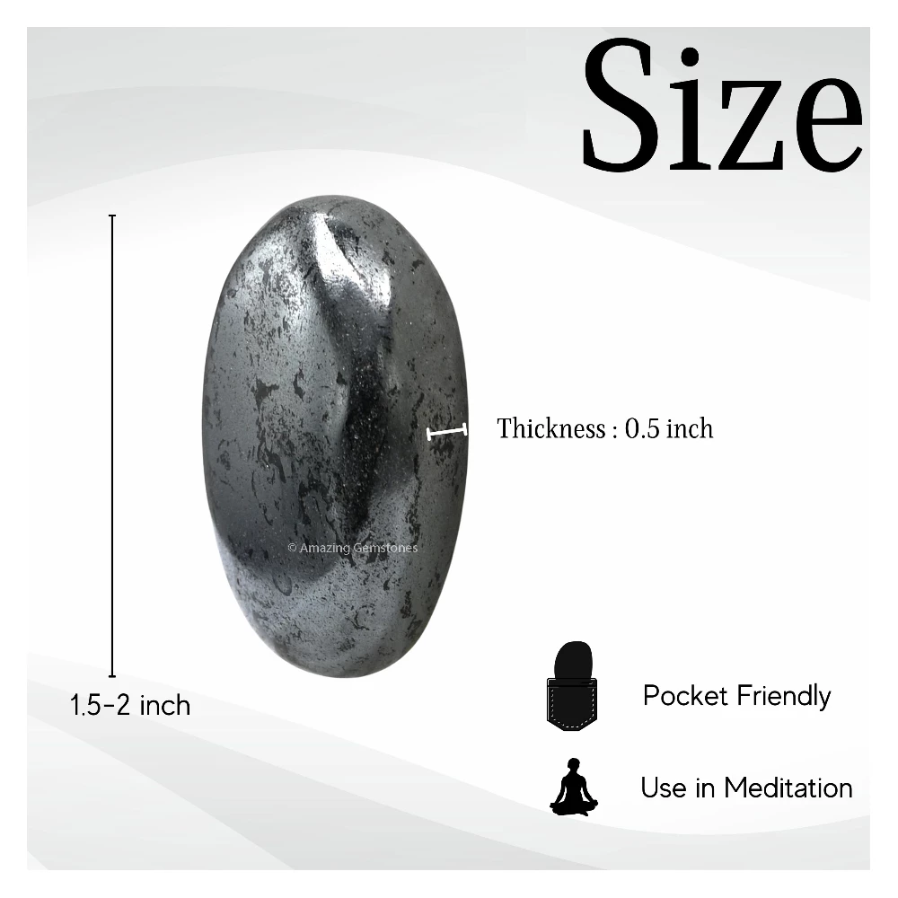 Hematite Palm Stone