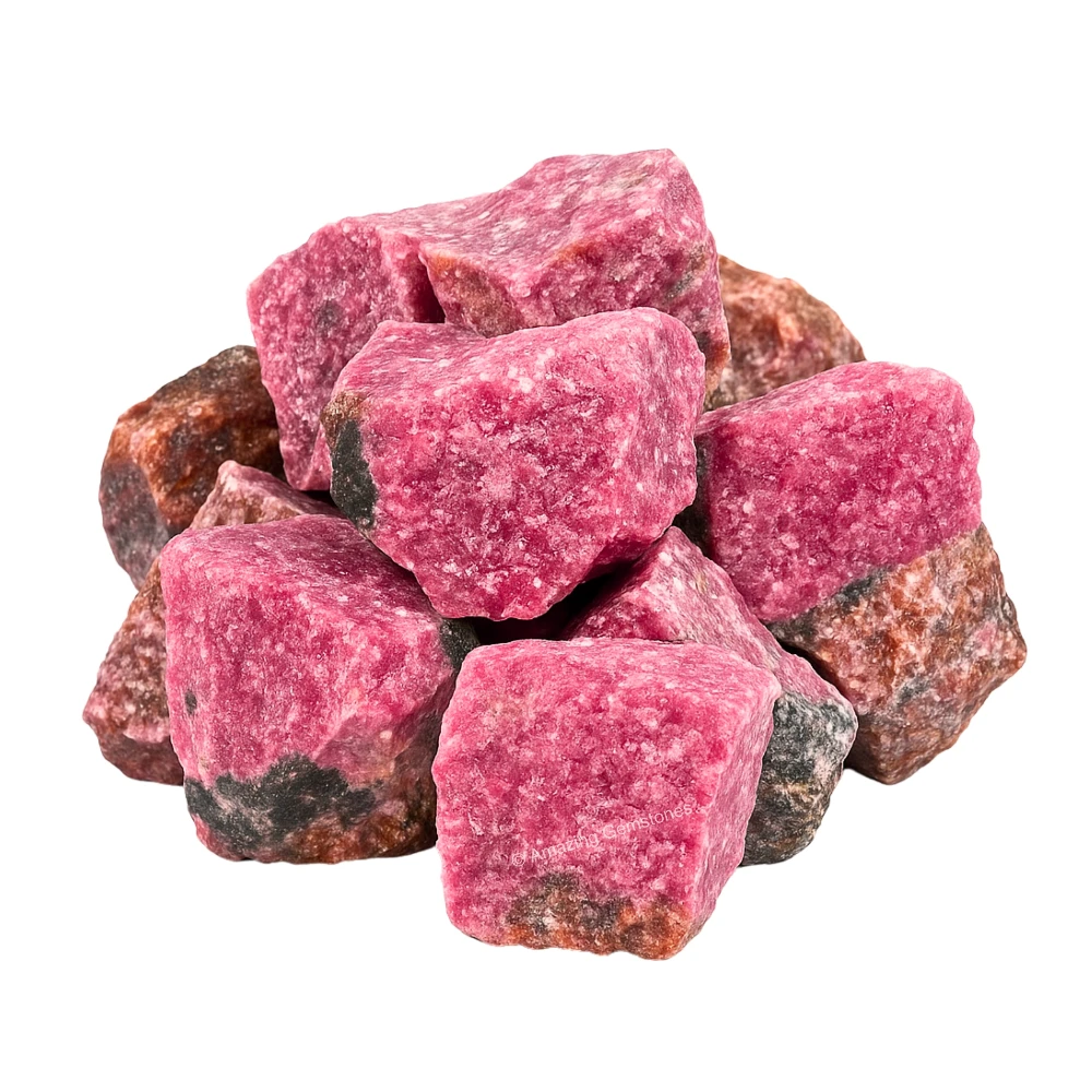 Rhodonite Raw Crystals (5 Pieces)