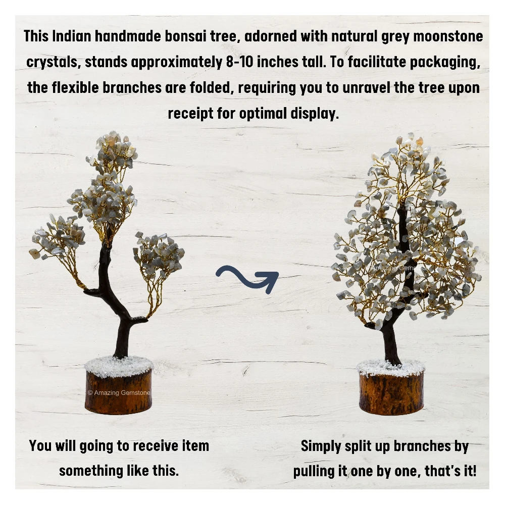 Grey Moonstone Tree (200 Beads)