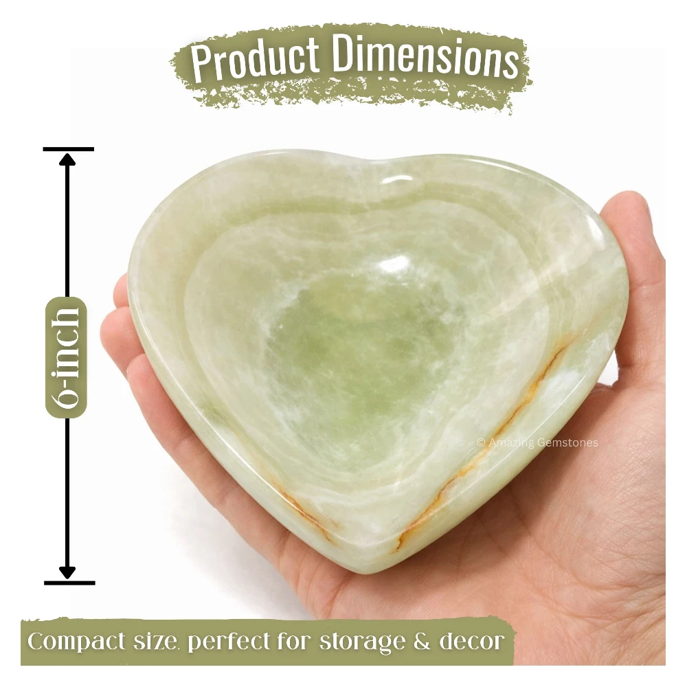 Green Onyx Heart Bowl