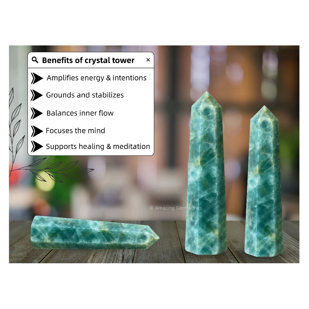 Aquamarine Tower (3-4 Inch)
