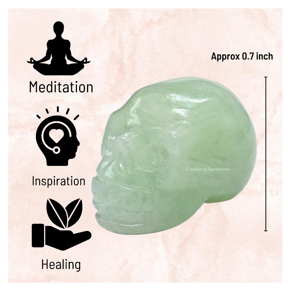 Light Green Aventurine Skull