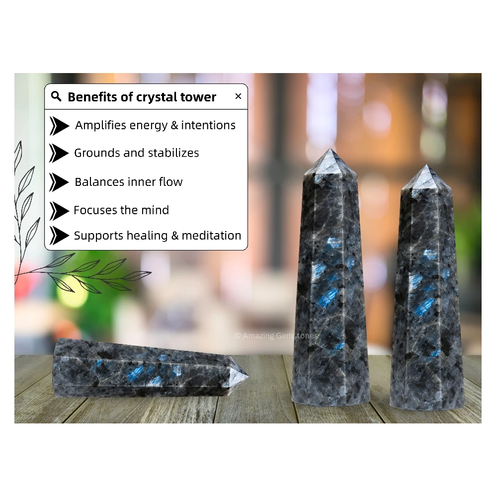 Larvikite Tower (3" to 4" INCH)