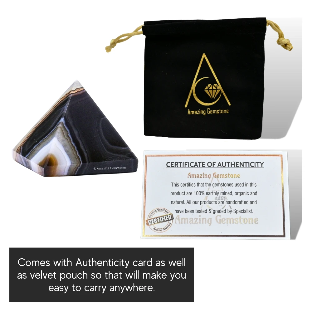 Black Onyx Pyramid (1 Inch)