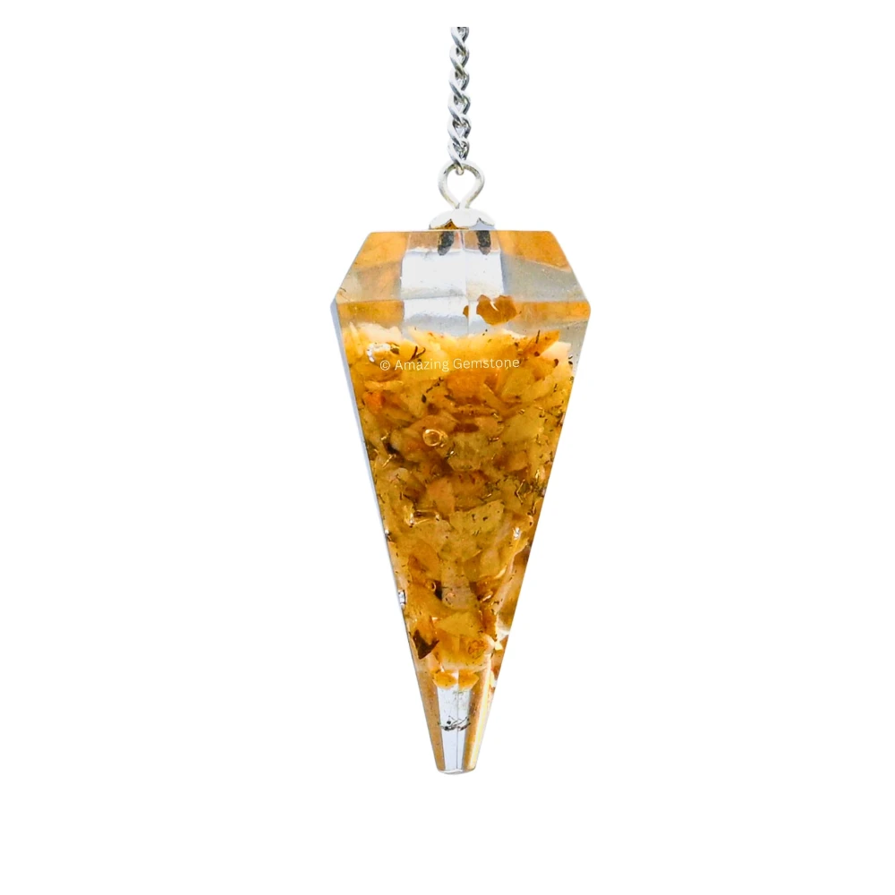 Yellow Jasper Orgone Pendulum