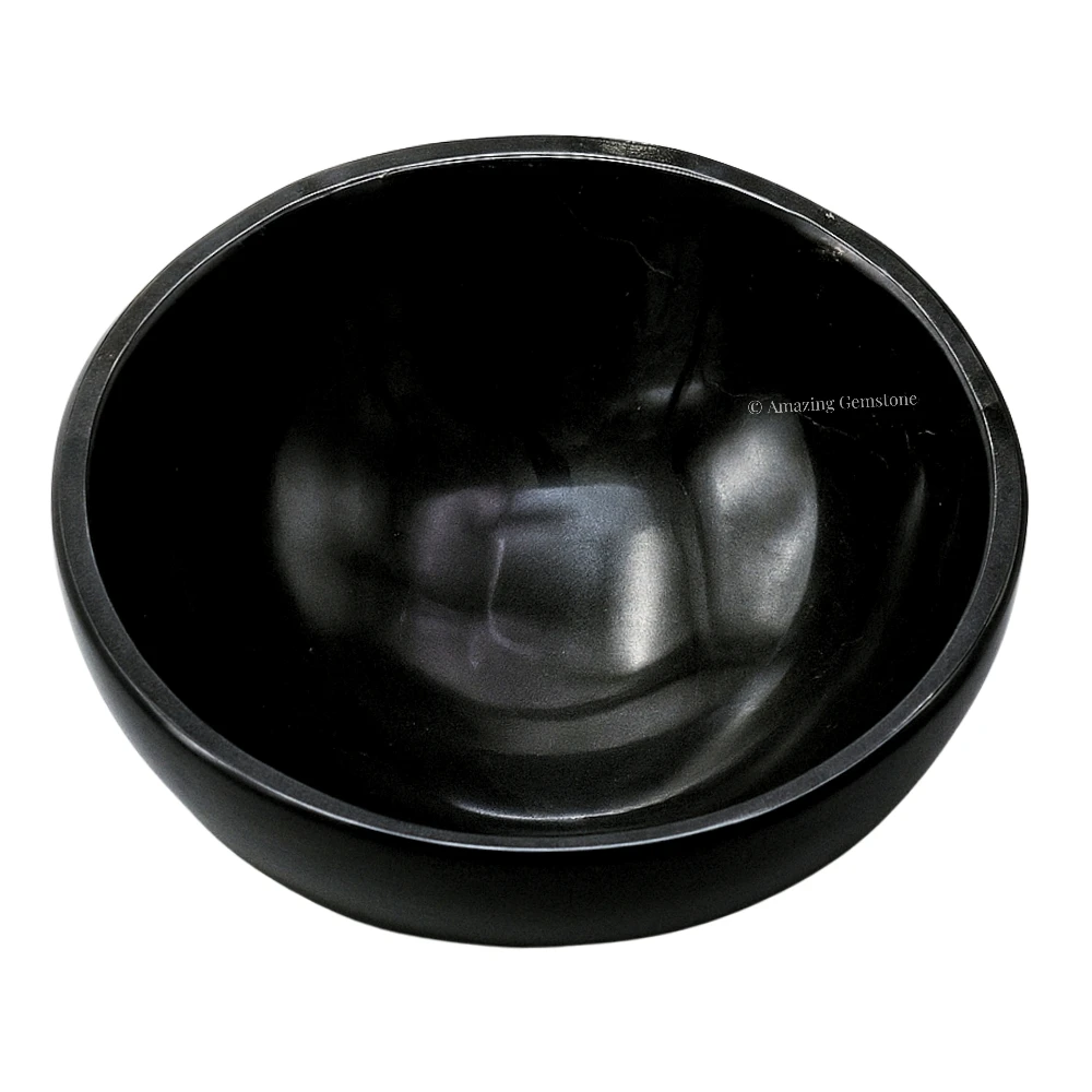 Black Tourmaline Crystal Bowl - 3. Inch