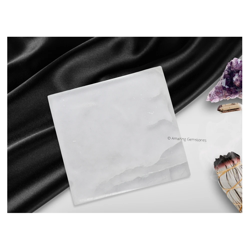 Selenite Charging Plate - Square (3 Inch)