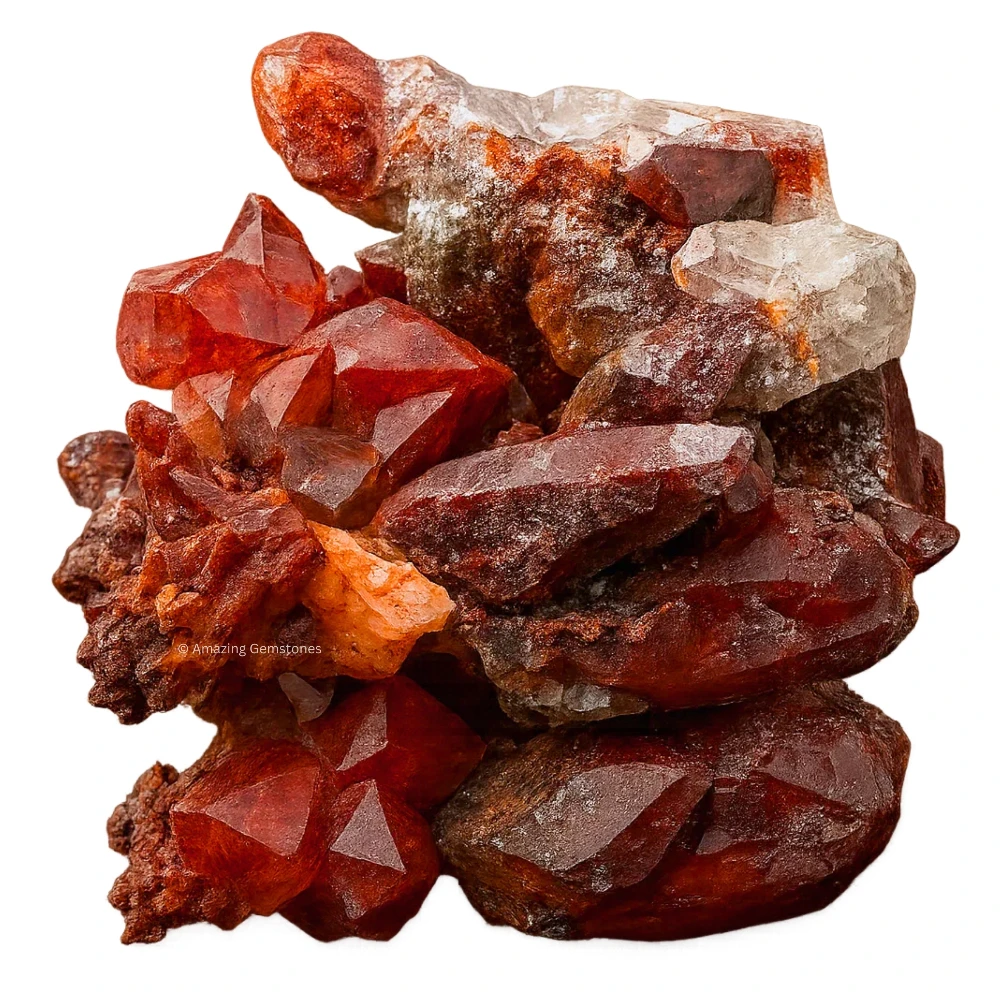 Red Hematoid Quartz Crystal Mineral Specimen (Medium)