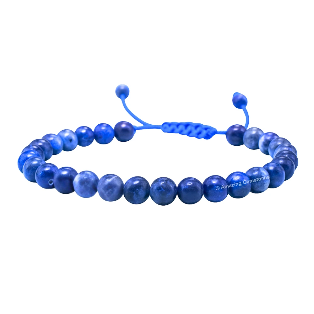 Sodalite Healing Crystal Bracelets - 6mm Beads (Adjustable)