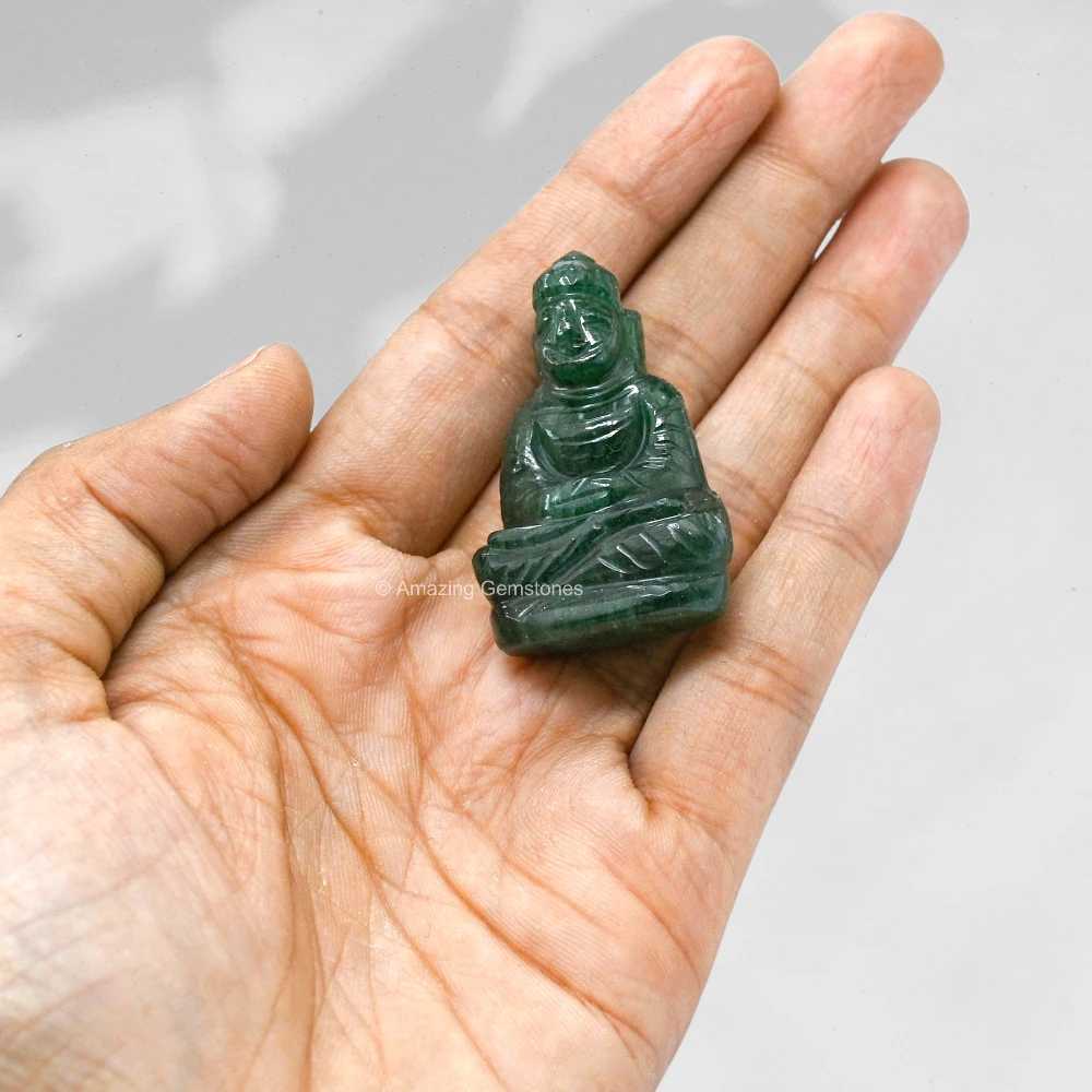 Dark Green Aventurine Buddha Statue
