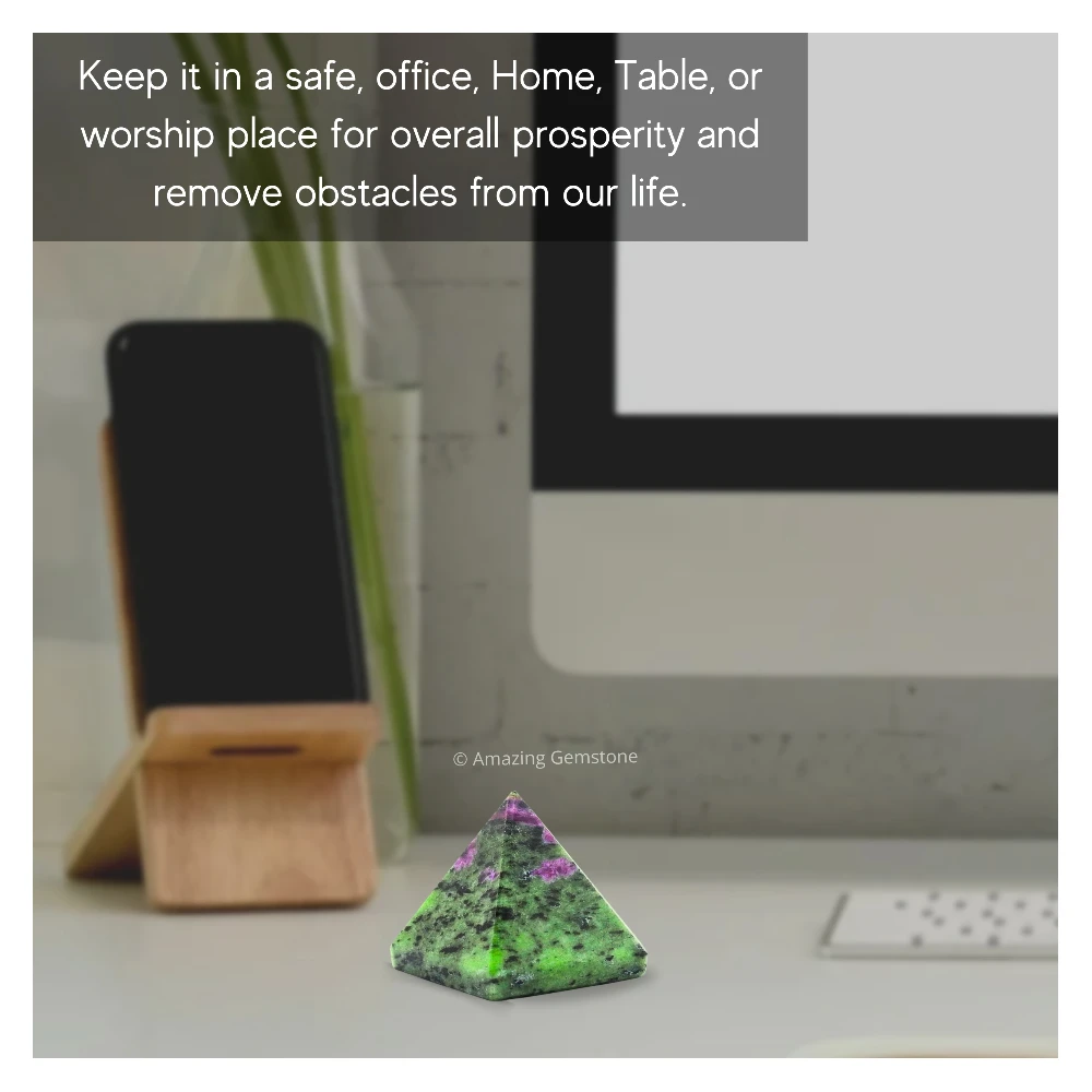 Ruby Zoisite Pyramid (1 Inch)