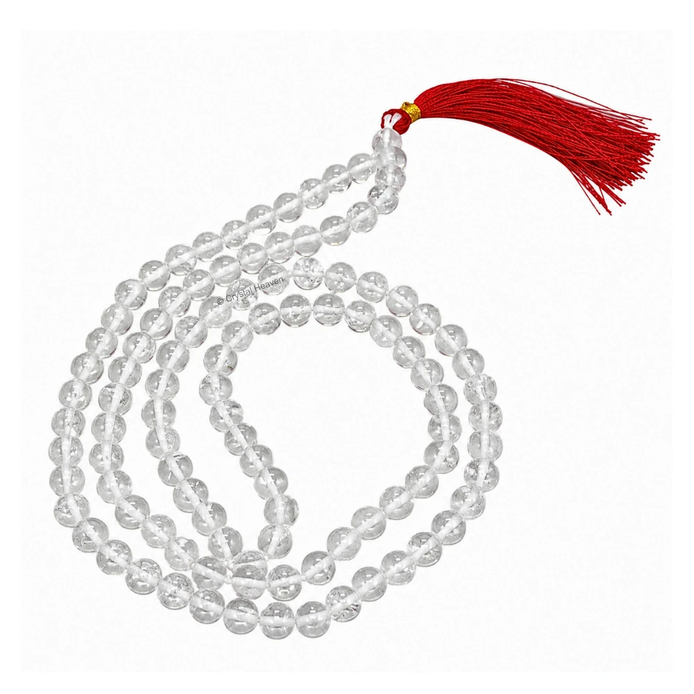 Sphatik Mala - B Grade 8mm Beads (Without Knot)