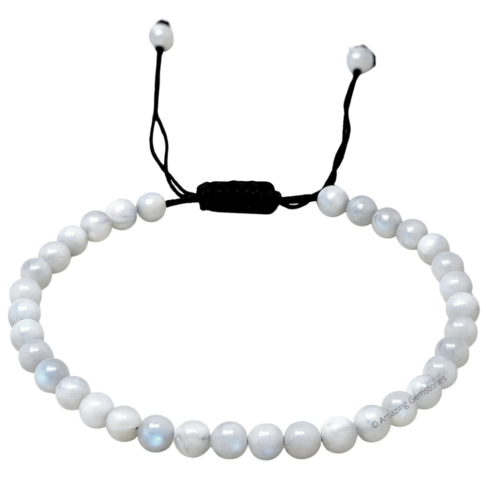 Rainbow Moonstone Anklet (Without Knot)