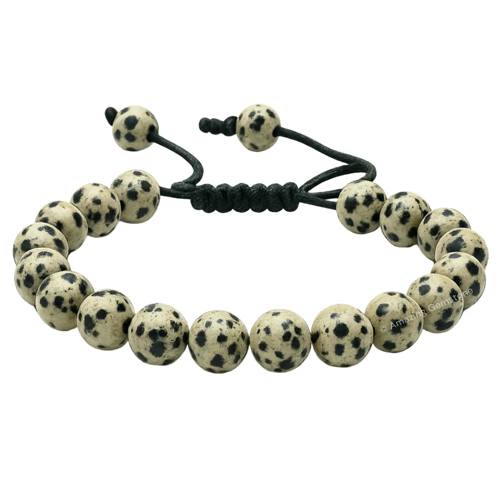 Dalmatian Jasper Bracelet (Adjustable)